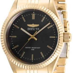 Invicta Specialty 43mm Gold Watch With Coin Edge